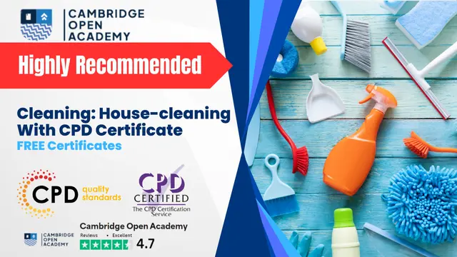 Cleaning: House-cleaning With CPD Certificate