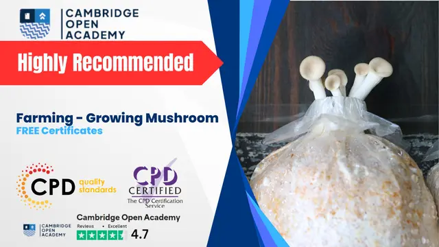 Farming - Growing Mushroom - CPD Certificate 