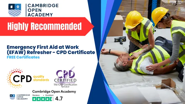 Emergency First Aid at Work (EFAW) Refresher - CPD Certificate