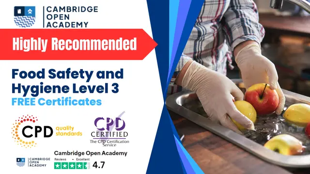 Food Safety and Hygiene Level 3 - CPD Certificate 