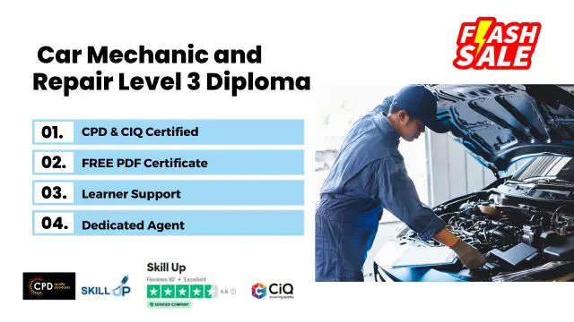 Car Mechanic and Repair Level 3 Diploma - CPD Certified
