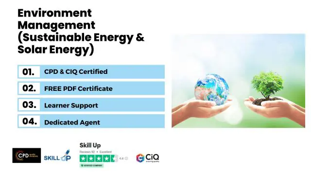 Environment Management (Sustainable Energy & Solar Energy) CPD Certified Diploma