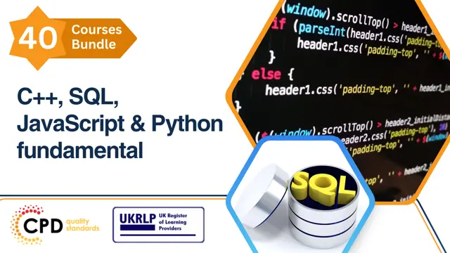 C++, SQL, JavaScript & Python fundamental course (40 in 1 Bundle)