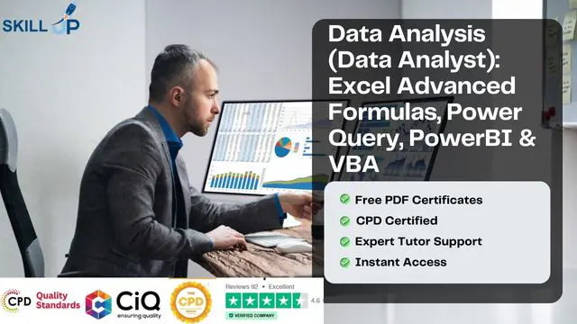 Data Analysis (Data Analyst): Excel Advanced Formulas, Power Query & PowerBI