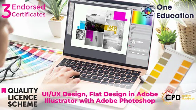 UI/UX Design, Flat Design in Adobe Illustrator with Adobe Photoshop