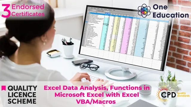 Excel Data Analysis, Functions in Microsoft Excel with Excel VBA/Macros 