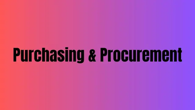 Purchasing & Procurement