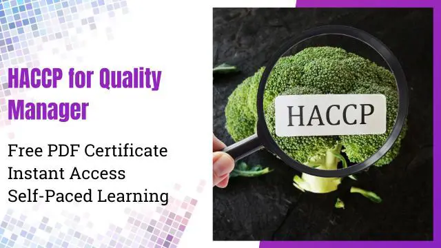 HACCP for Quality Manager