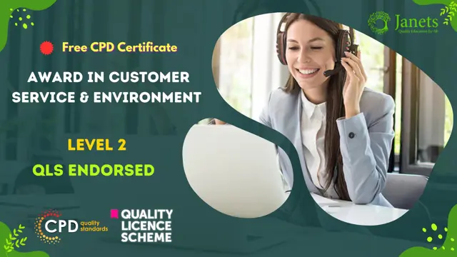 Award in Customer Service & Environment at QLS Level 2