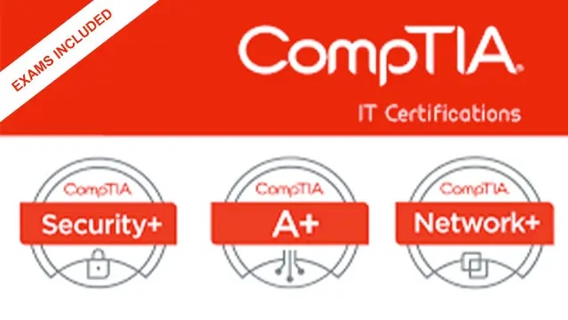 CompTIA Bundle: CompTIA A+, CompTIA Network+ and CompTIA Security+ (Exams included)
