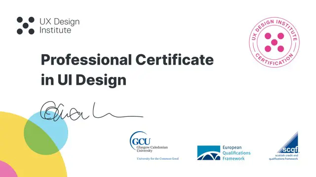 Level 7 Professional Certificate in UI Design