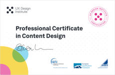Professional Certificate in Content Design
