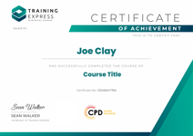 CPD Sample Certificate