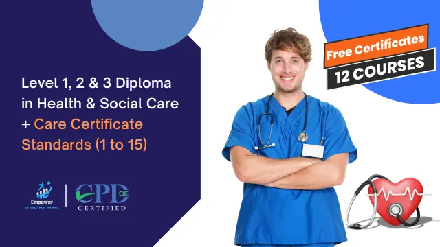 Level 1, 2 & 3 Diploma in Health & Social Care + Care Certificate Standards (1 to 15)