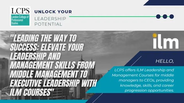ILM Level 5 Diploma in Leadership and Management