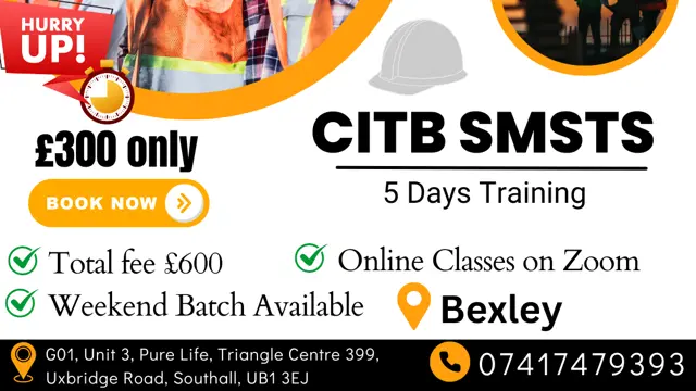 CITB SMSTS Course - Bexley - Every weekend