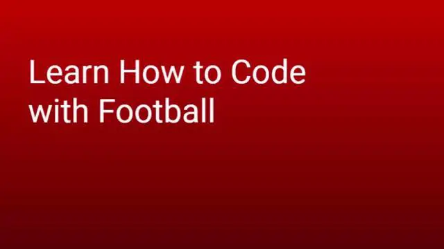 Learn How to Code With Football
