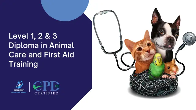 Level 1, 2 & 3 Diploma in Animal Care and First Aid Training - CPD Certified
