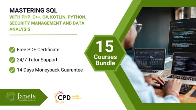 Mastering SQL with PHP, C++, C#, Kotlin, Python, Security Management and Data Analysis