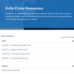 Knife Crime Awareness - Unit Overview