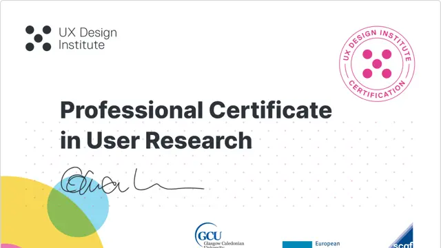 Professional Certificate in User Research