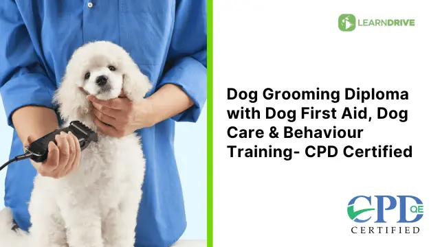 Dog Grooming Diploma with Dog First Aid, Dog Care & Behaviour Training- CPD Certified