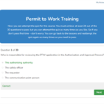 Permit to Work Training - Quiz Overview
