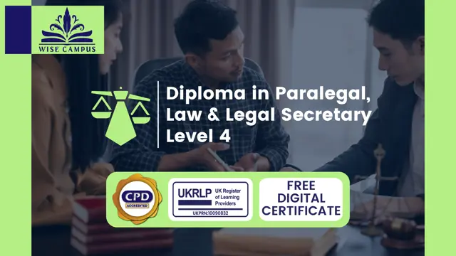 Diploma in Paralegal, Law & Legal Secretary Level 4 - CPD Accredited
