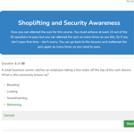 Shoplifting and Security Awareness Quiz Overview