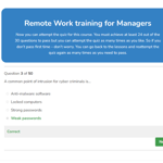 Remote Work Training for Managers Quiz Overview
