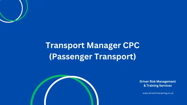Transport Manager CPC (Passenger Transport)