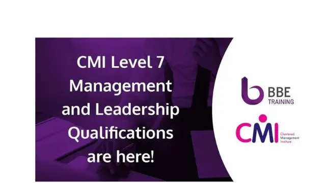CMI Level 7 Diploma In Strategic Management & Leadership Practice