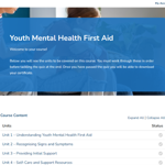 Youth Mental Health First Aid Unit Overview