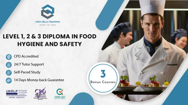 Level 1, 2 & 3 Diploma in Food Hygiene and Safety for Catering with HACCP & Food Allergen