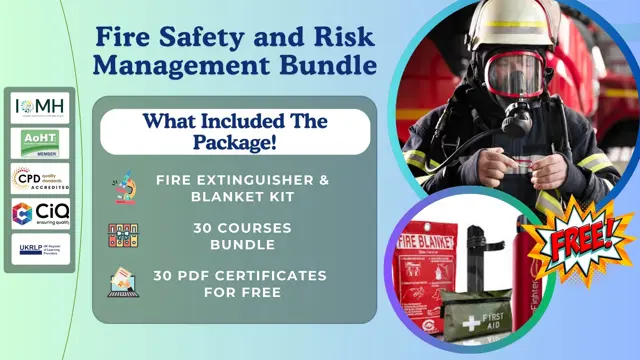 Fire Safety and Risk Management Bundle with FIRE Extinguisher & Blanket Kit (Included)