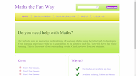 Mathematics Tutorials Website (HTML & CSS)