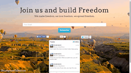 Freedom Website with Social Widgets (Facebook, Google+ & Twitter)
