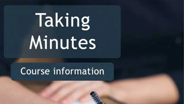 Taking minutes- CPD accredited