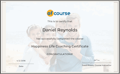 Happiness Life Coaching Cert