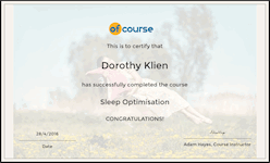 Sleep optimization cert