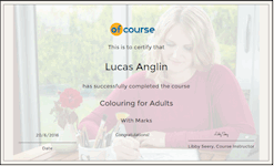 Adult colouring cert