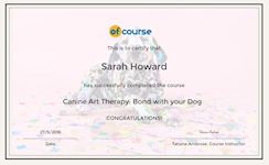 Canine art therapy cert