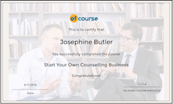 Counselling Business Cert