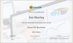 Excel for business cert