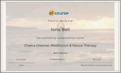 Chakra DAnce cert