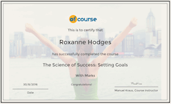 Goal Setting cert